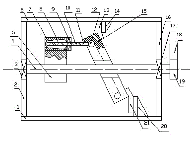 Inclined plate ball groove drilling mechanism of corn harvester threshing device