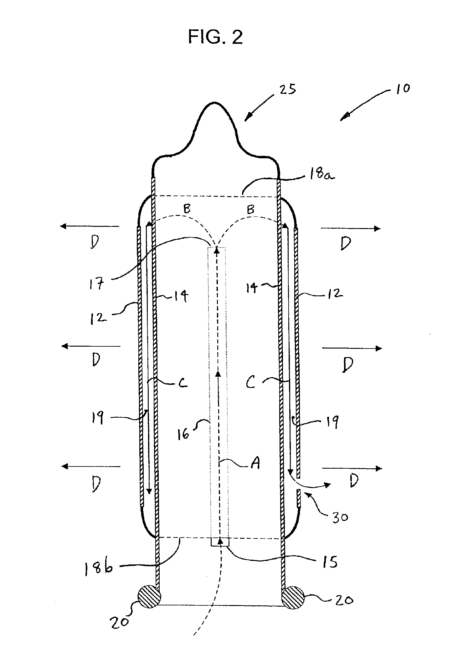 Condom with inflatable portion