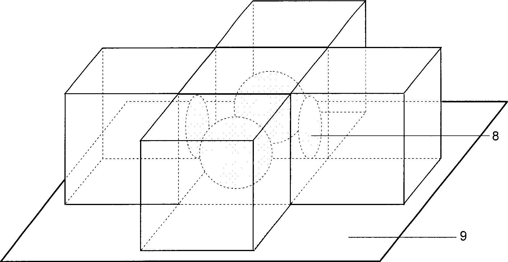 Device and uses of emulating distribution behavior of dissolved matter in multiple phase system