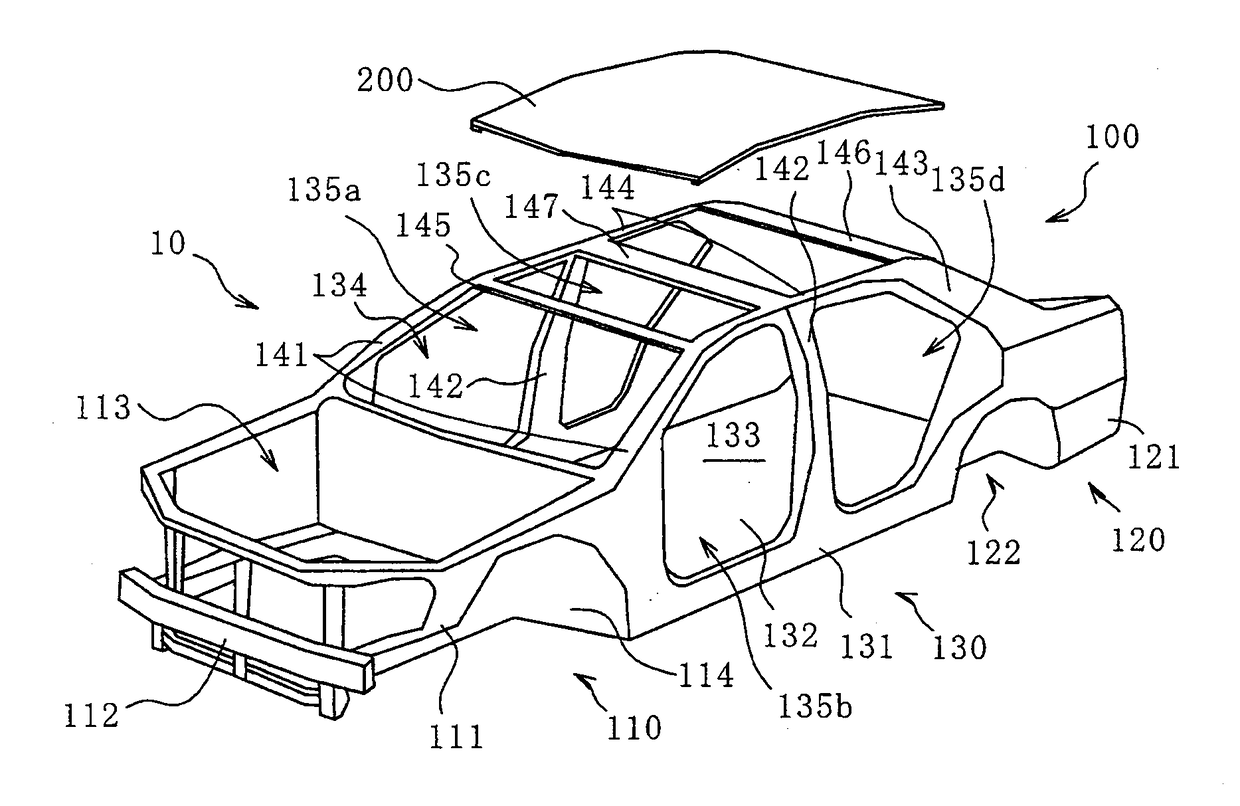 Structure and structure member including joint structure of dissimilar materials