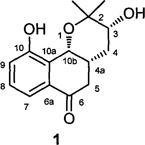 Novel isopentenyl naphthoquinone obtained in active fraction for promoting blood circulation to remove blood stasis in clinopodium chinense (Benth.) O. Kuntze. and preparation method thereof