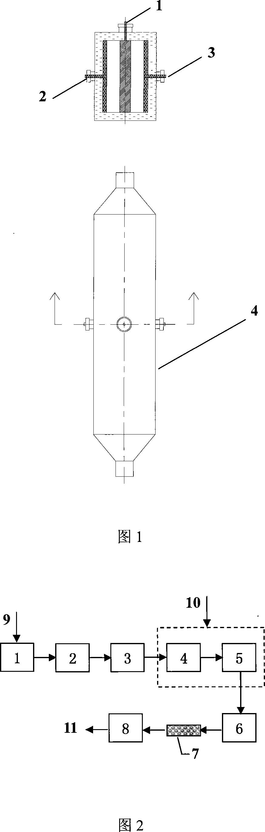 Fecal sewage decolorizing method and device