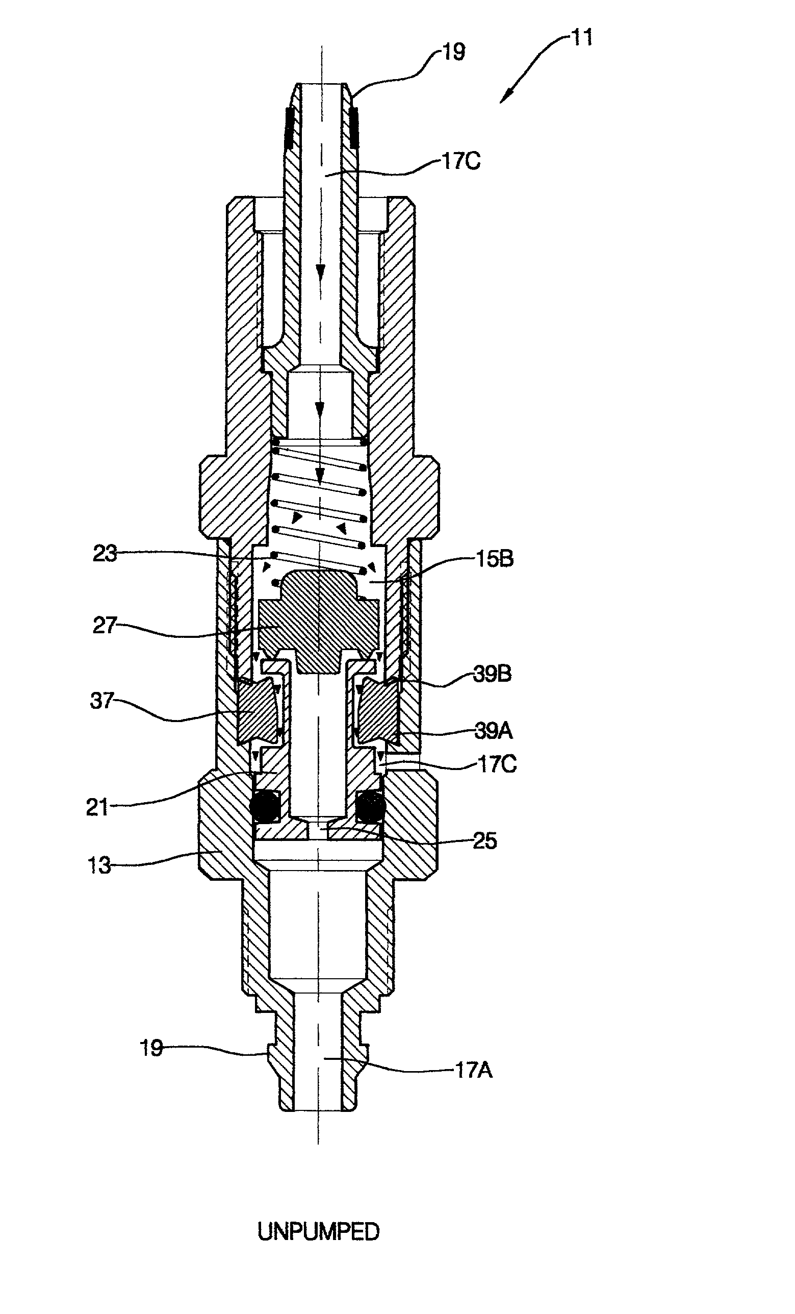 Pressure-controlled three-way valve device for transport vehicle tires and remote pressure control method