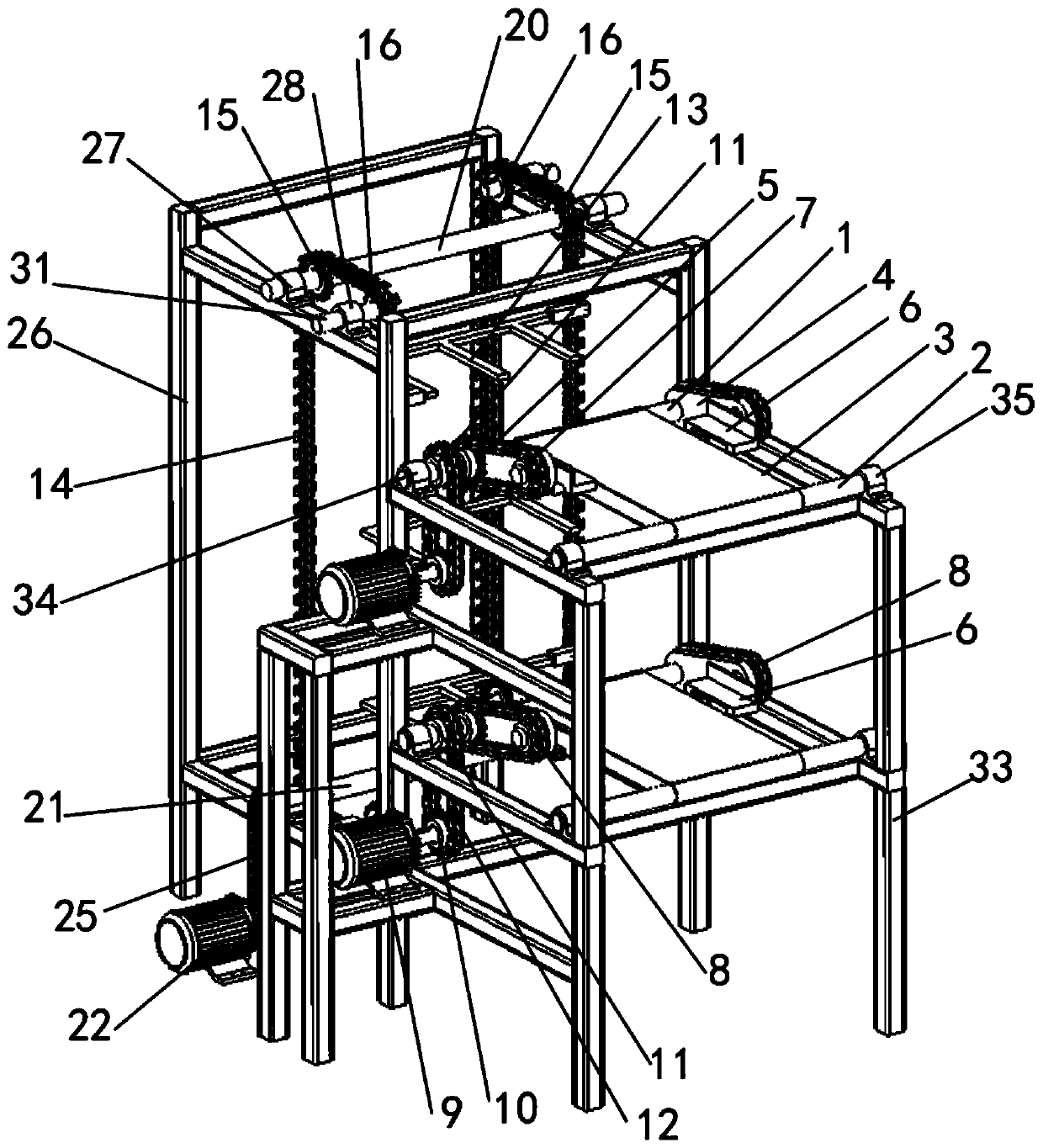 Material taking and conveying mechanism, lifting and conveying mechanism and multi-layer circulating intelligent conveying system