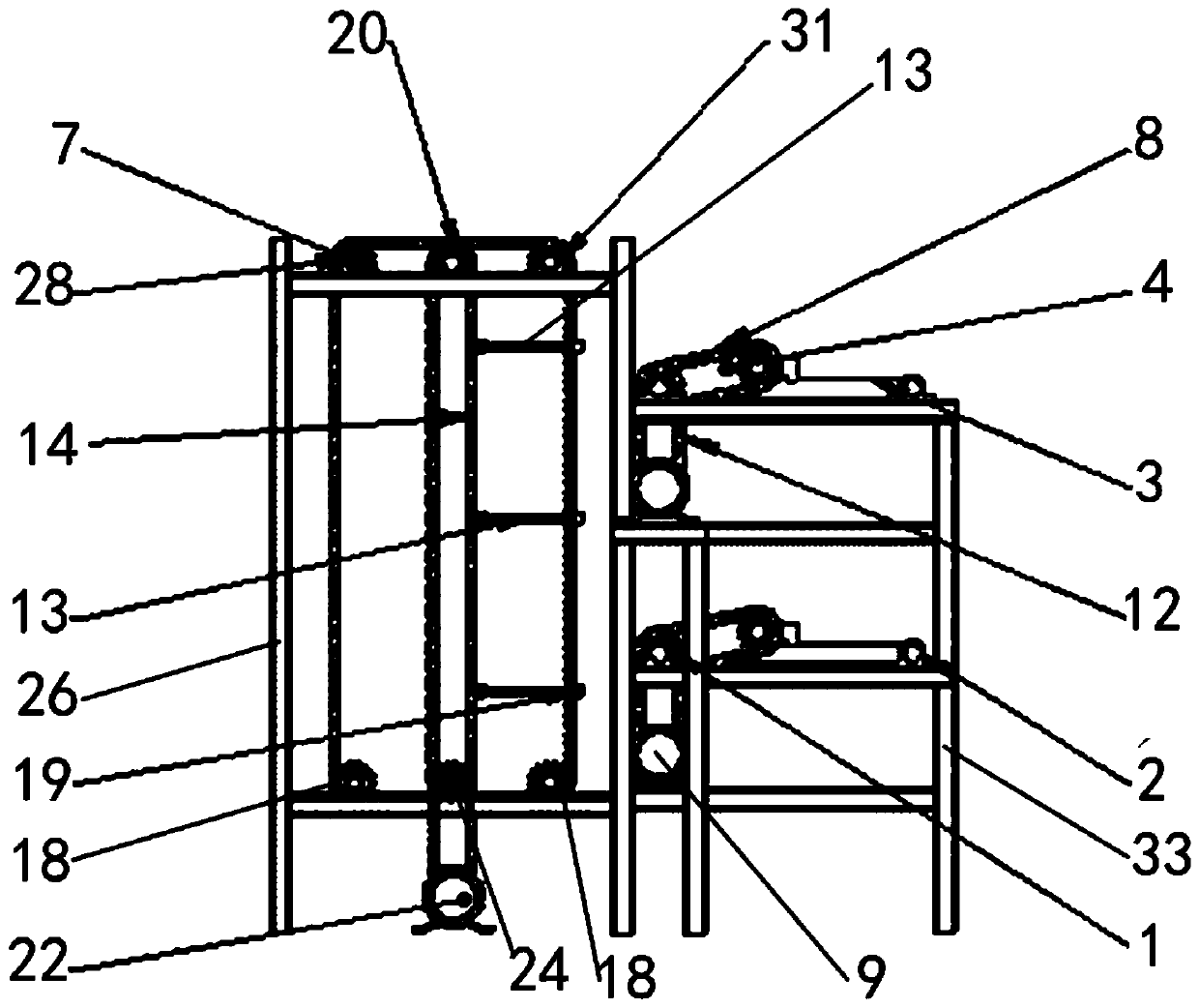 Material taking and conveying mechanism, lifting and conveying mechanism and multi-layer circulating intelligent conveying system