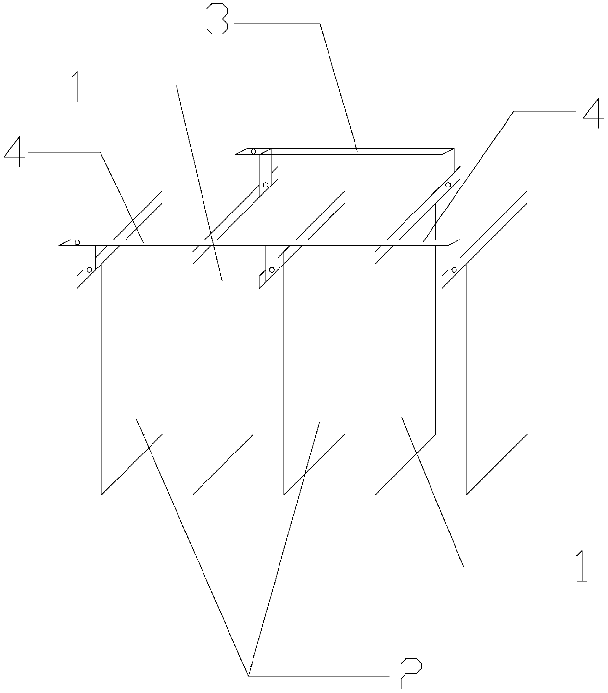 A copper recovery electrode group