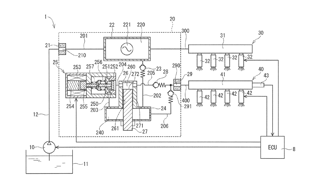 High-pressure pump and fuel-supply system using same