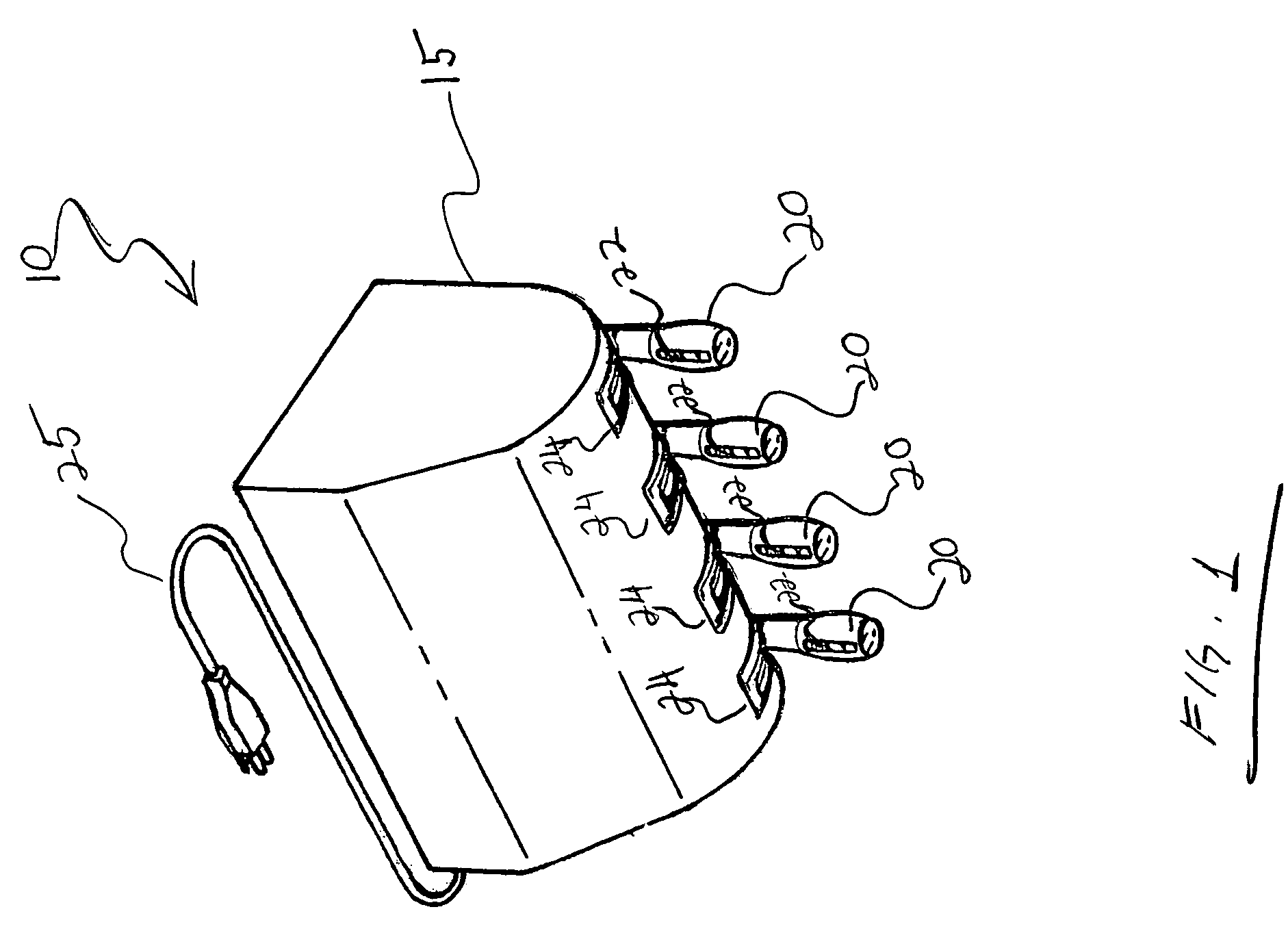 Overhead storage device for electrical tools and method of creating a work zone