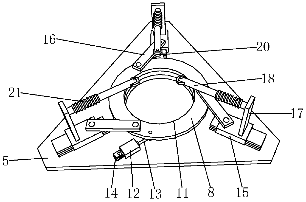 Clamping platform for hardware pipe machining