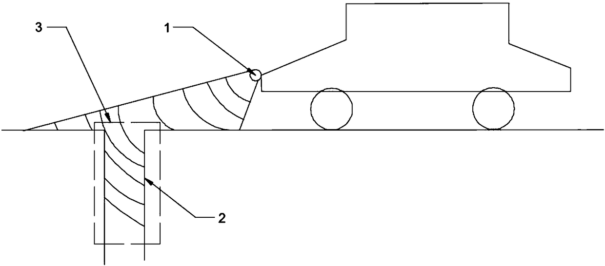 Early-warning device used for measuring depth of road ahead