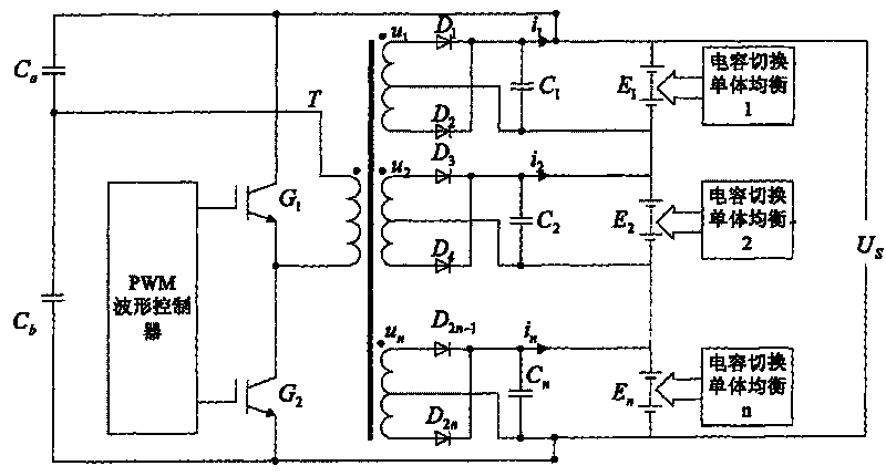 Equalizing equipment for battery units of electric automobile