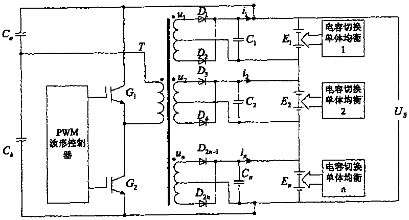 Equalizing equipment for battery units of electric automobile