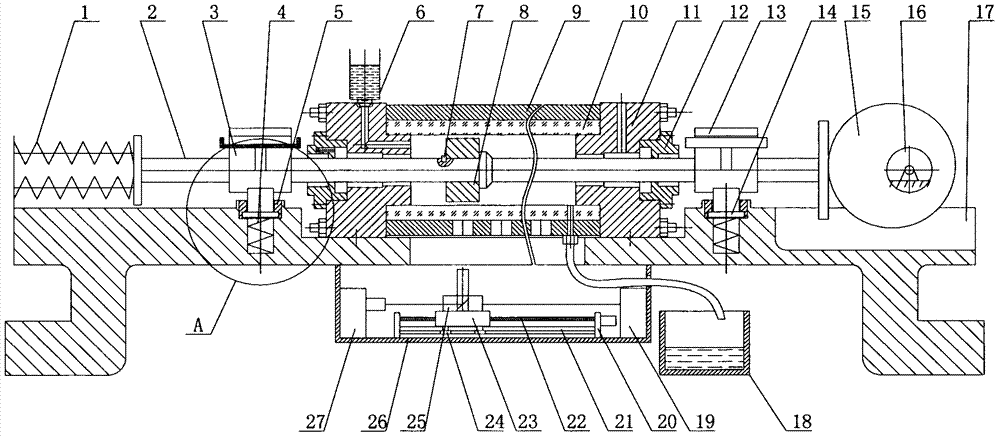 An experimental device for elastohydrodynamic lubrication of hydraulic cylinders under variable load conditions