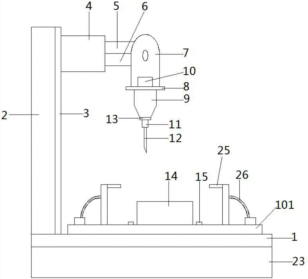 Punching device for LED lamp production