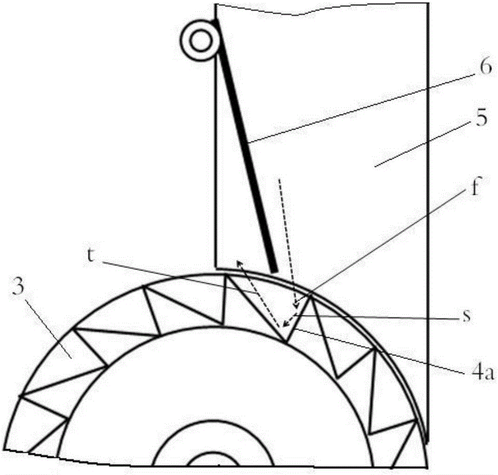 Water turbine with runner blades in sawtooth shape