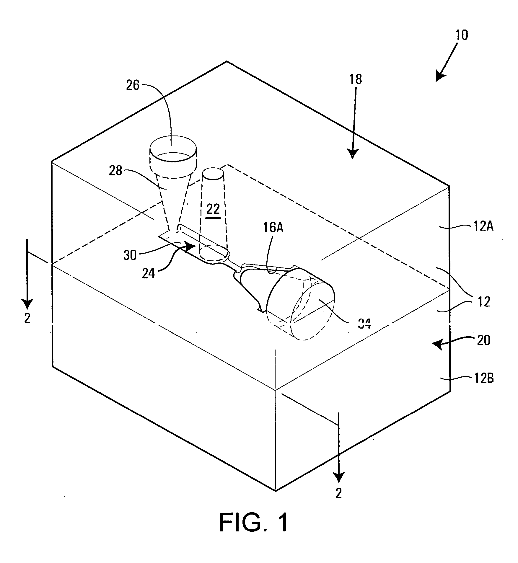 Cope/drag interface sealing article for the metal casting industry, and method