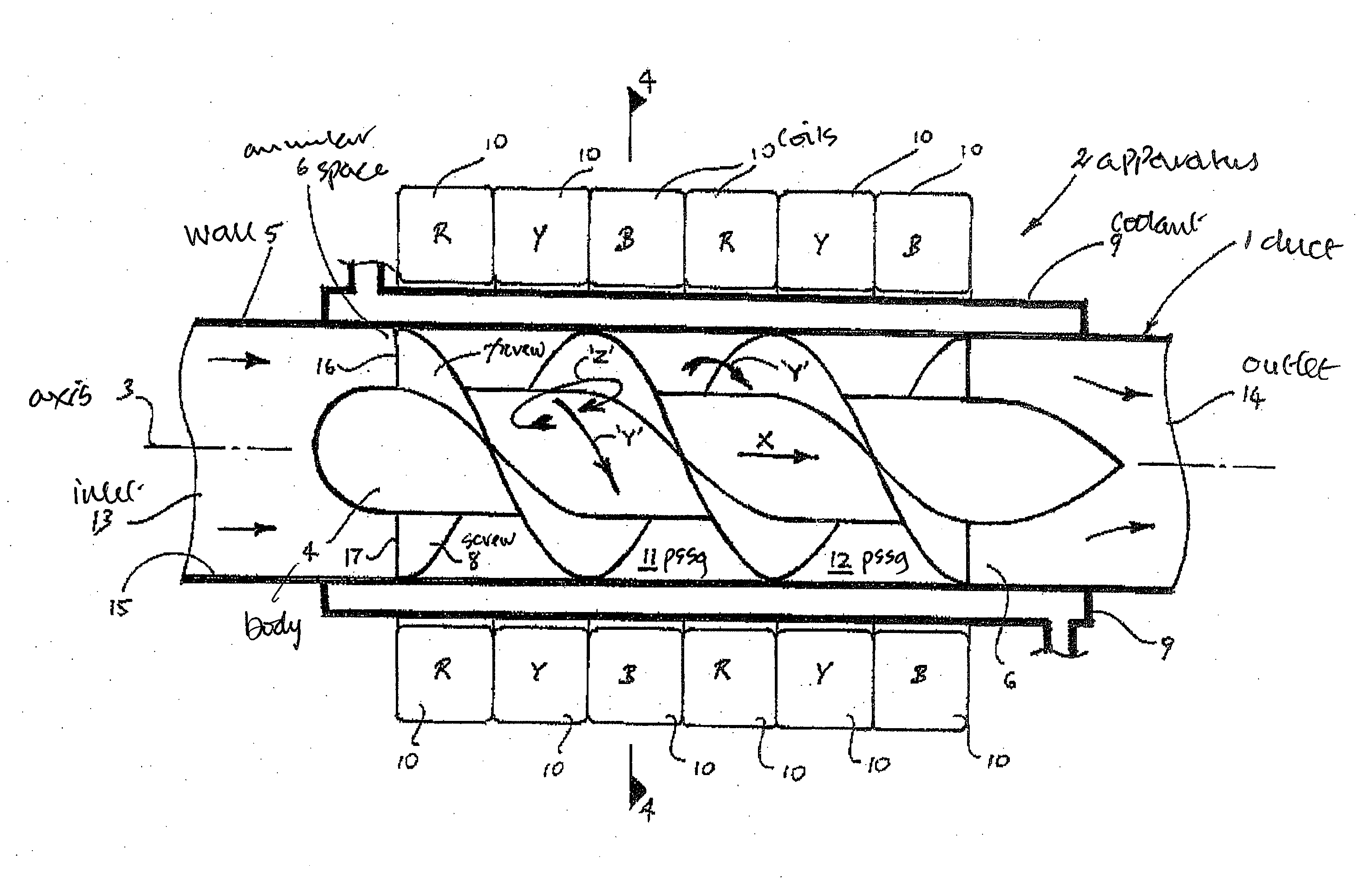 Apparatus and method for mixing, agitating and transporting molten or semi-solid metal-matrix composite materials