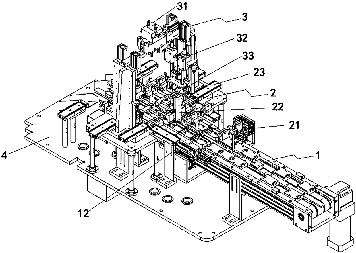 An automatic assembly system for the light guide column of the electric energy meter carrier box