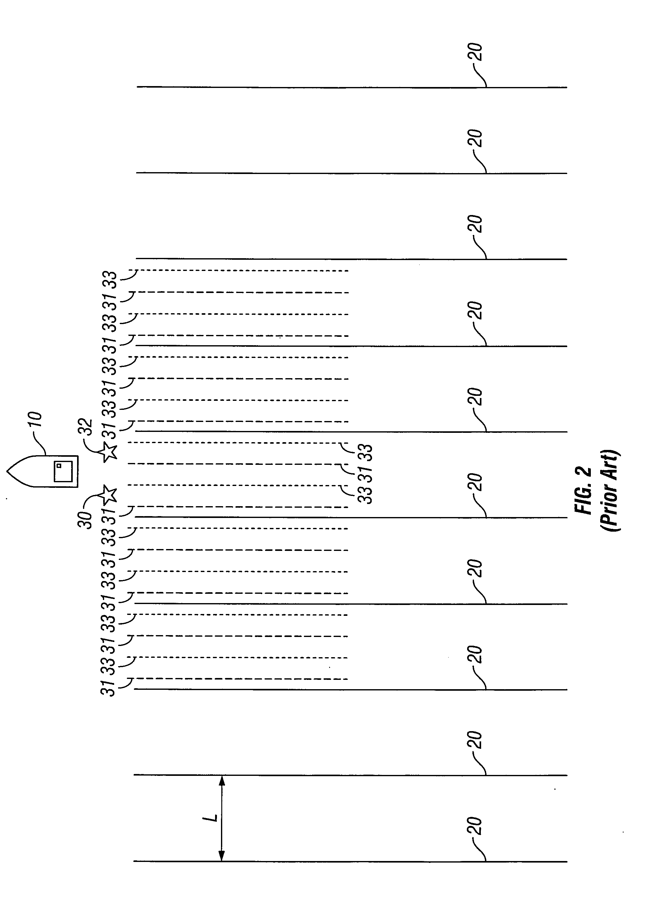 Method for seismic surveying using wider lateral spacing between sources to improve efficiency