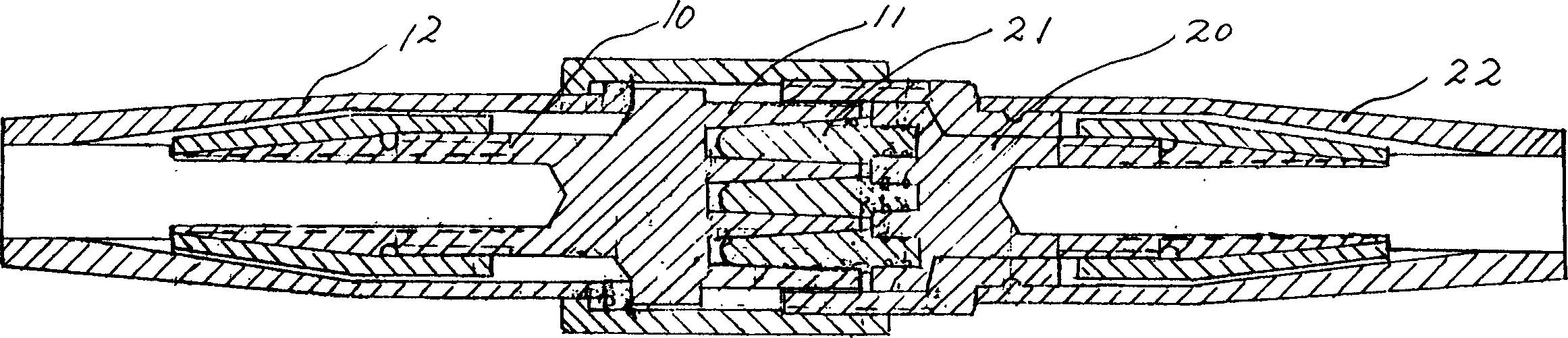 Copper receptacle assembly with sectional pins