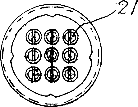 Copper receptacle assembly with sectional pins