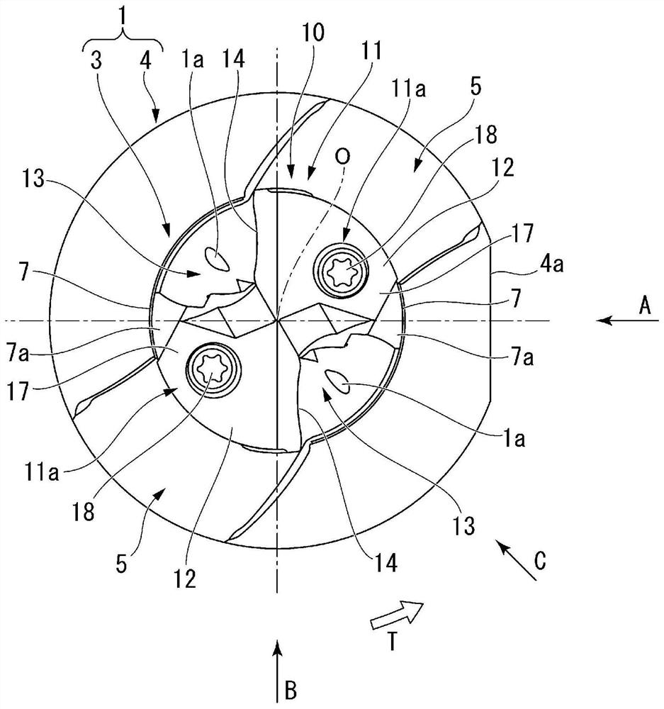 Indexable drill, cutting insert and drill main body