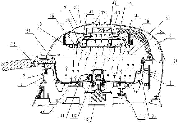 Working and use method of high efficiency roasting pan