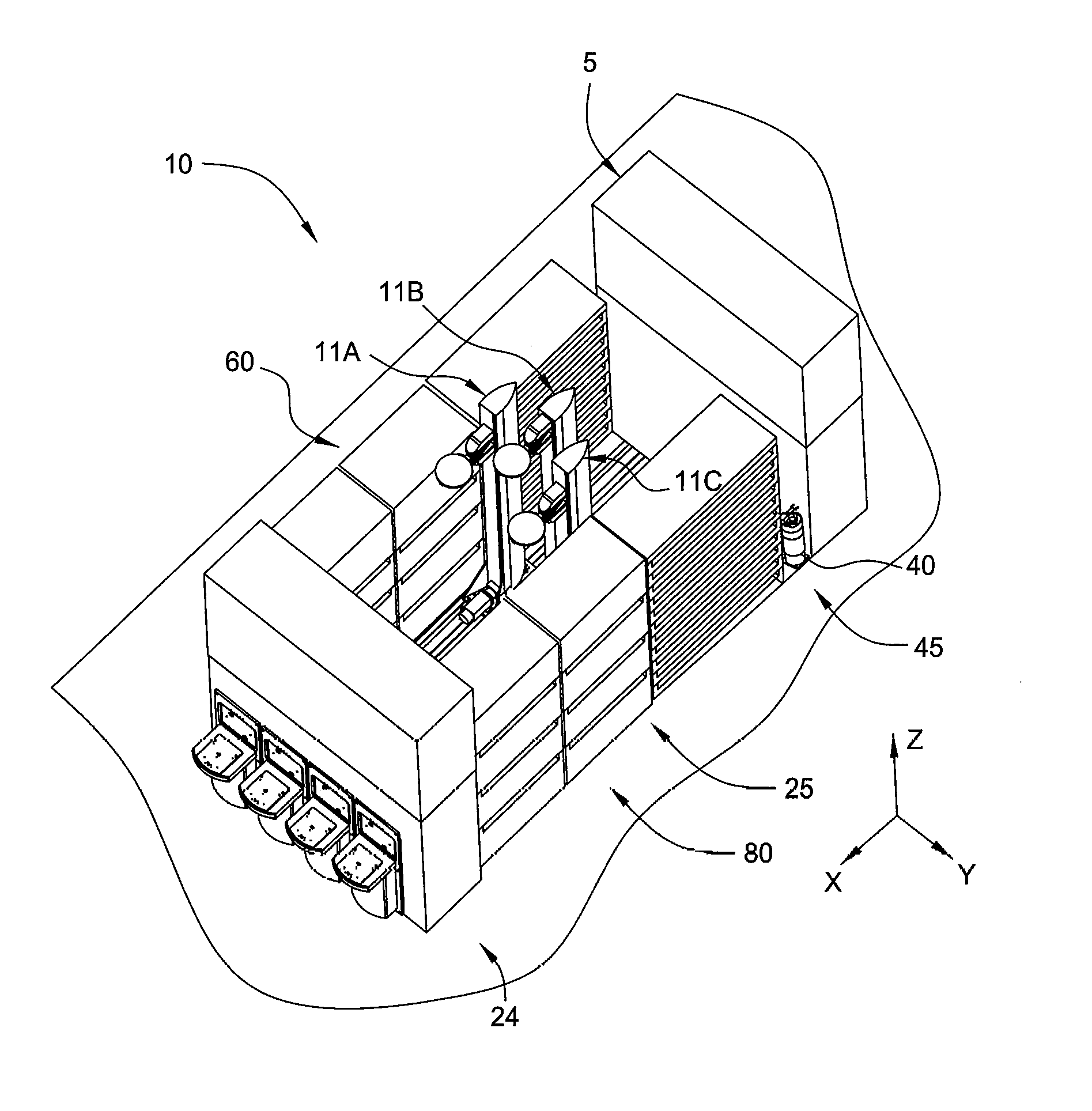 Substrate processing sequence in a cartesian robot cluster tool