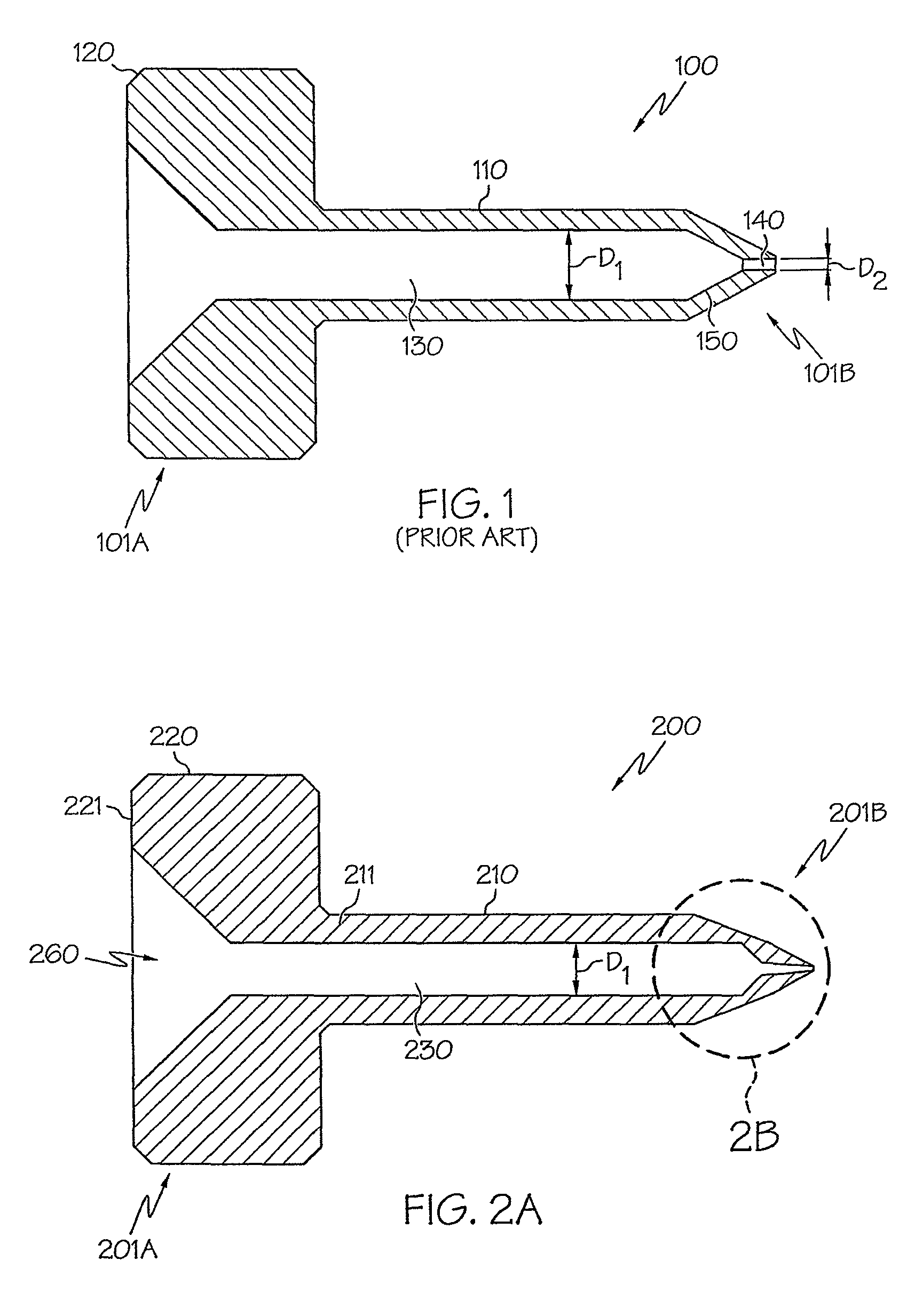 Material dispense tips and methods for manufacturing the same