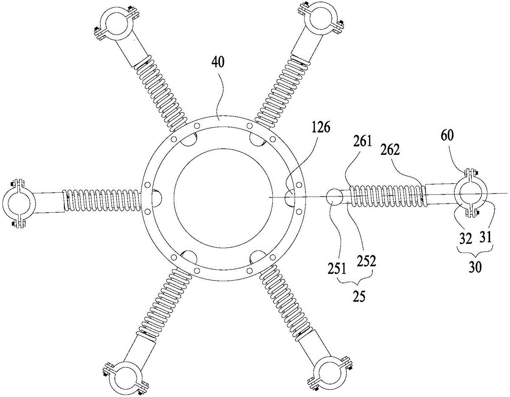 Cable isolating and fixing device and tower tube