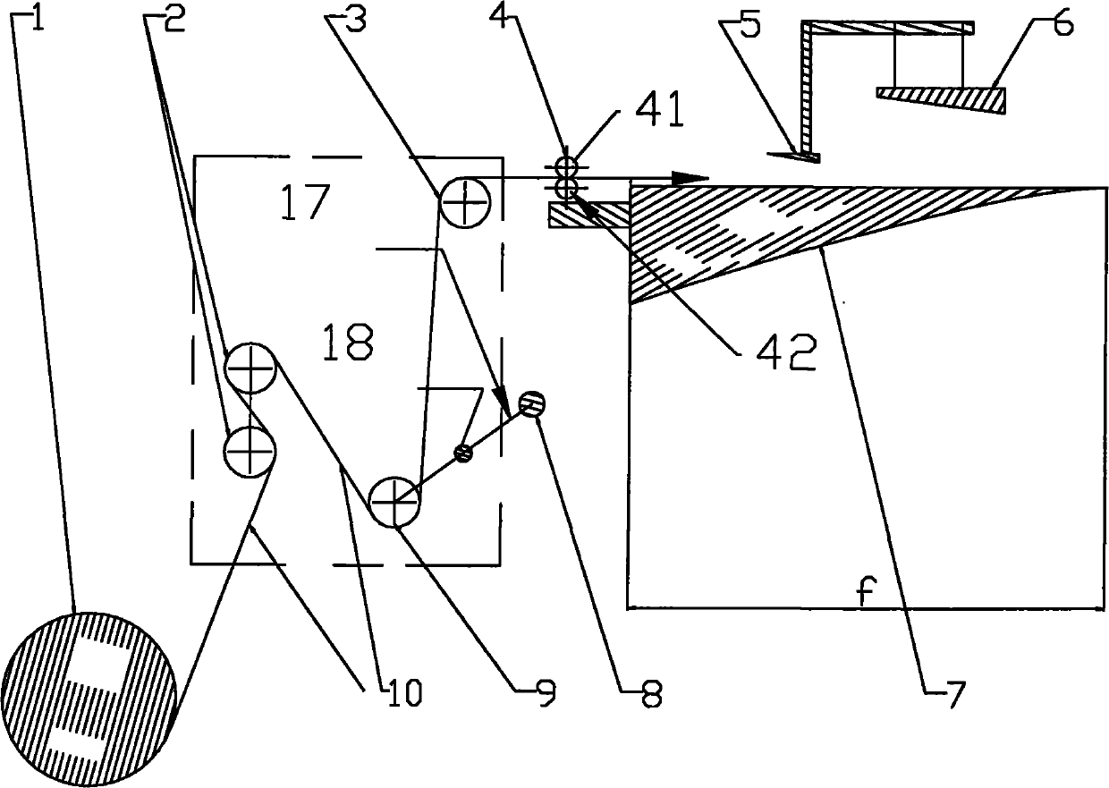 Feeding mechanism for feeding polytetrafluoroethylene membrane into chain clamping device