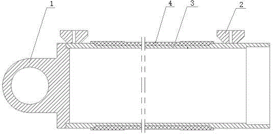 Carbon fiber composite material reinforcing hydraulic oil cylinder