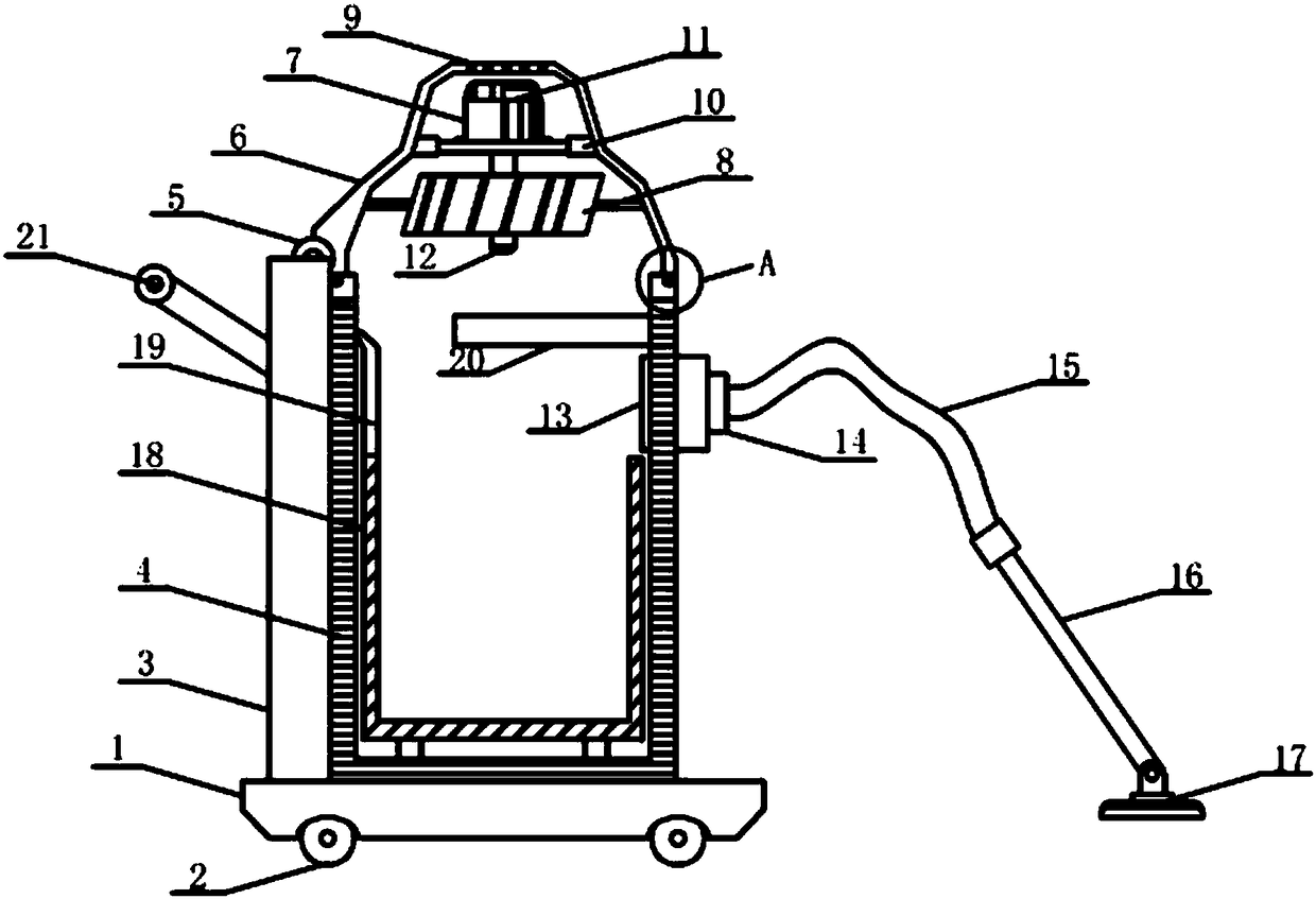 Noise reducing dust collector and noise reducing method