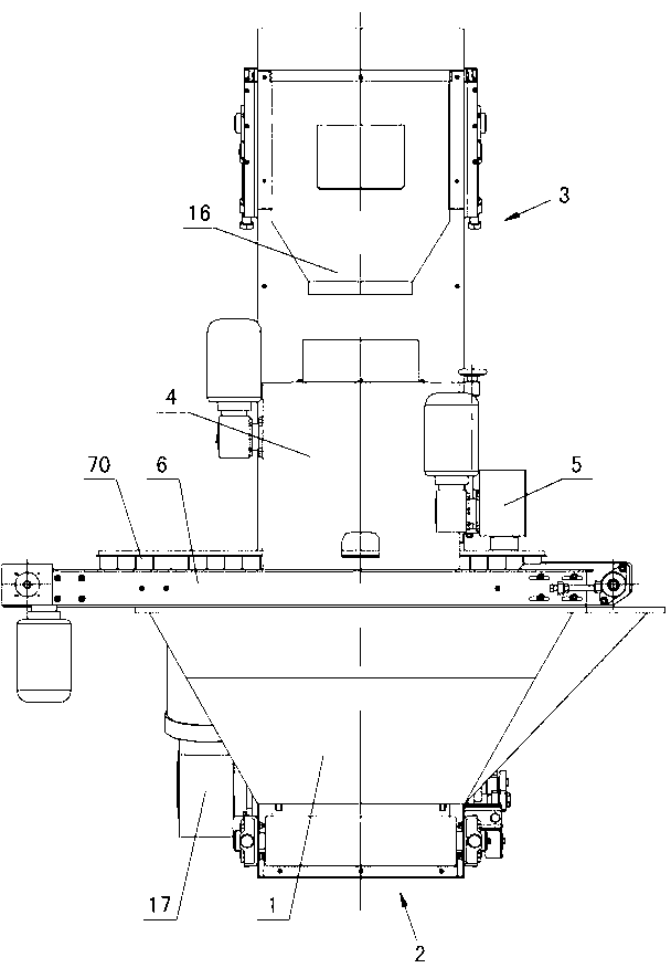 Full-automatic base material tray charging mechanism