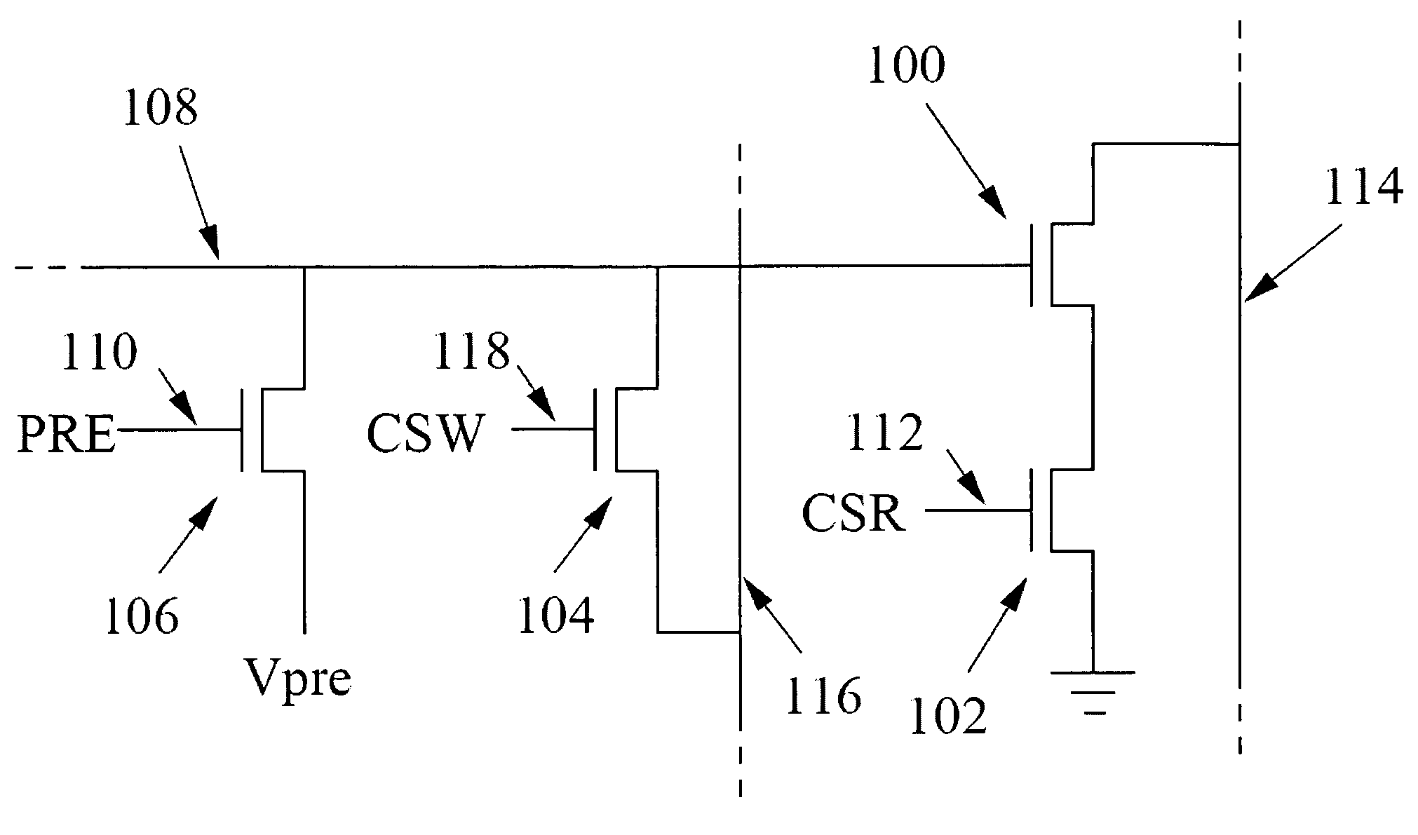 Method and apparatus for a dynamic semiconductor memory with compact sense amplifier circuit