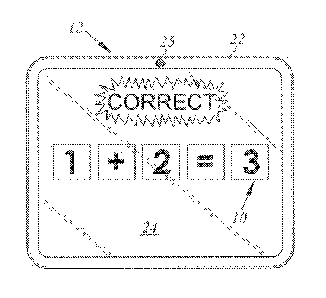 Tangible alphanumeric interaction on multi-touch digital display