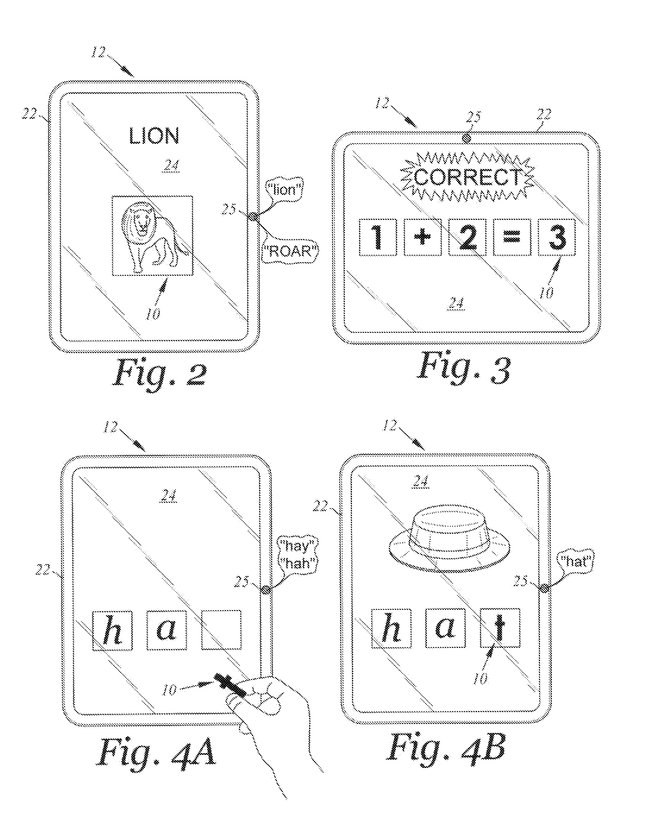 Tangible alphanumeric interaction on multi-touch digital display