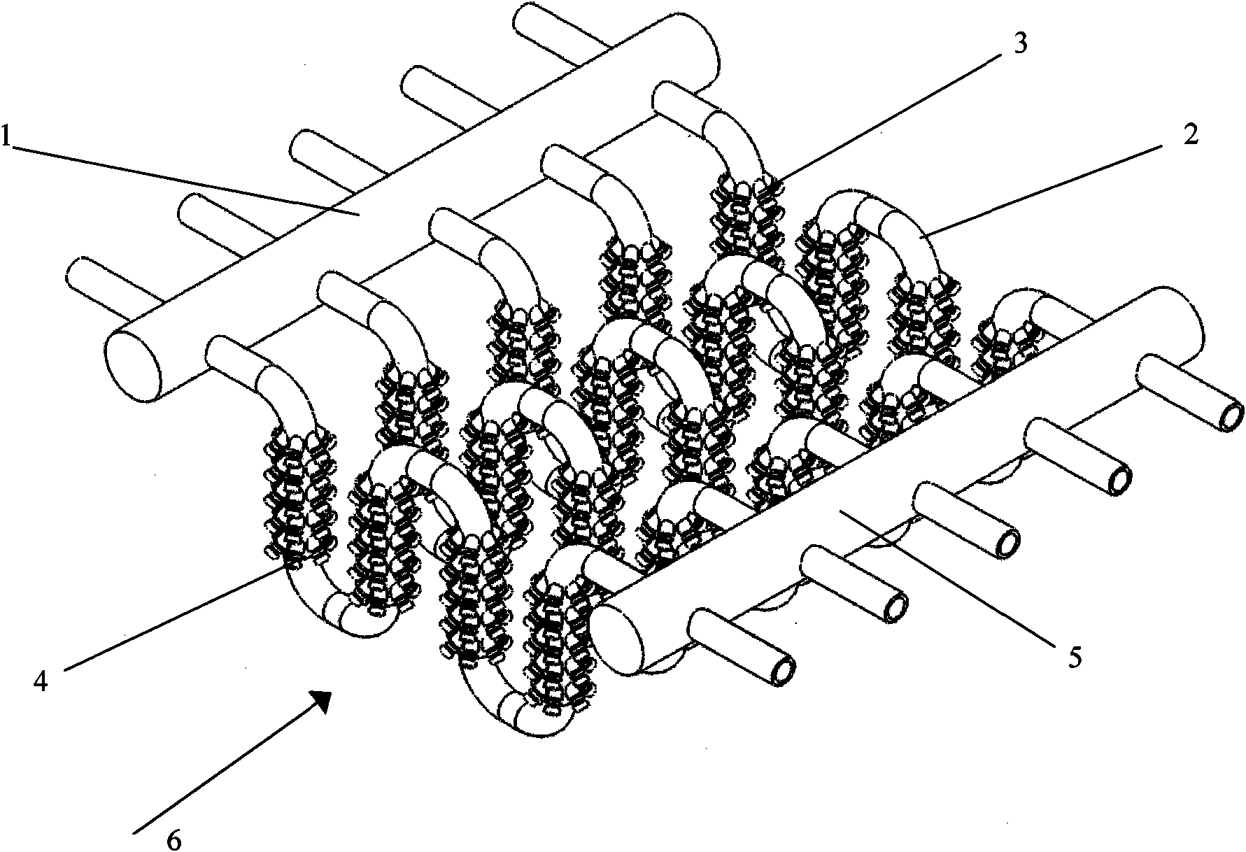 Efficient heat transfer tube of heat exchanger for recycling smoke waste heat