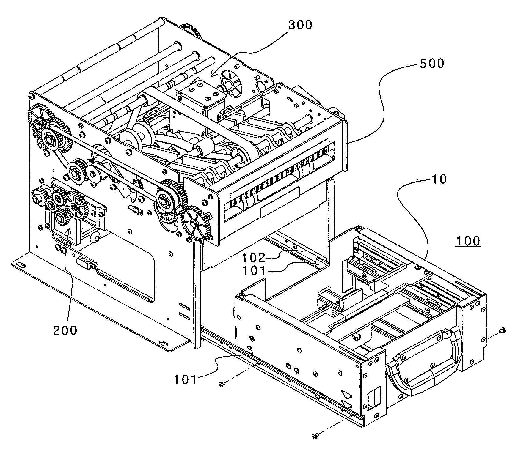 Cassette for automatic teller machine