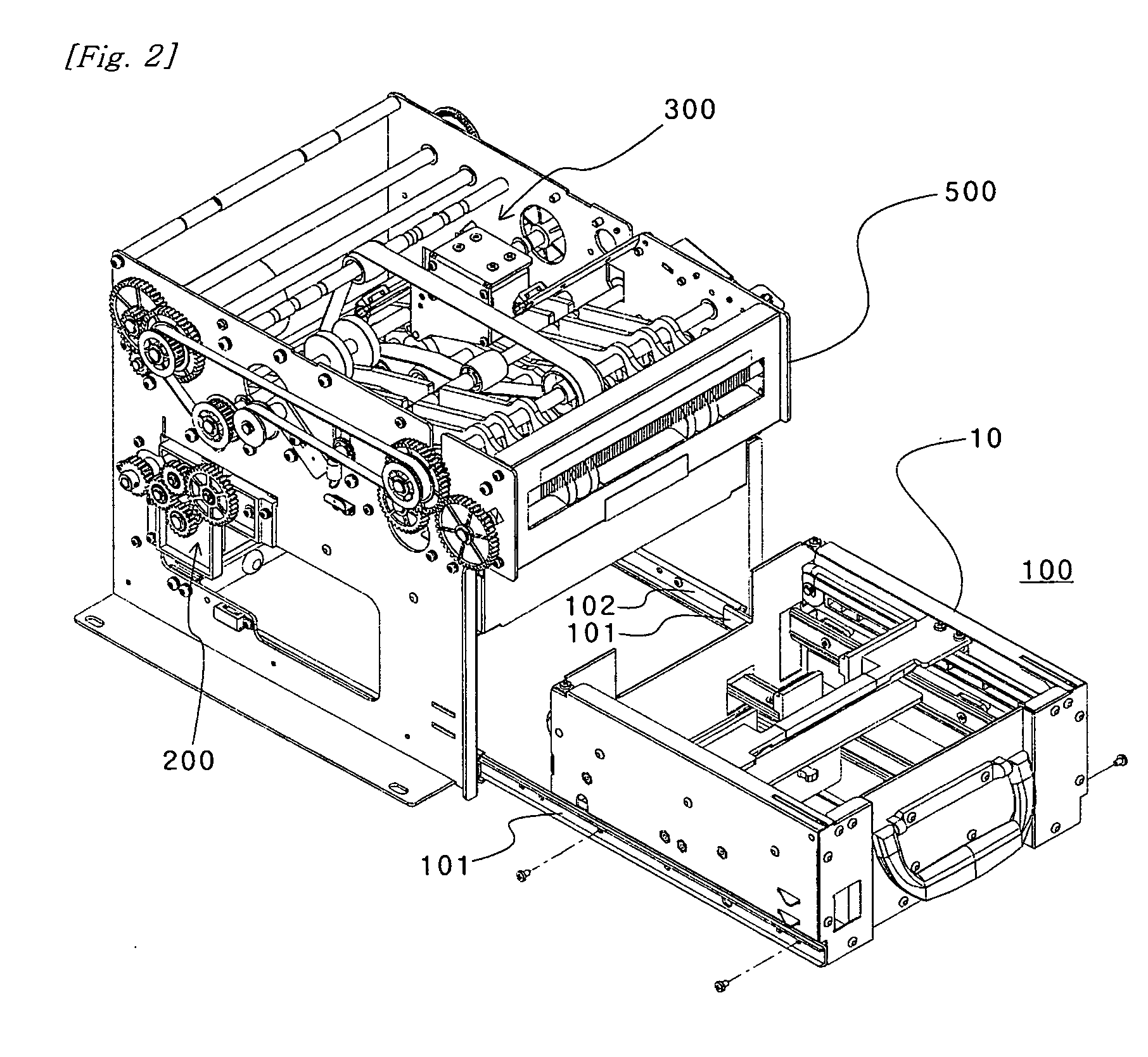 Cassette for automatic teller machine