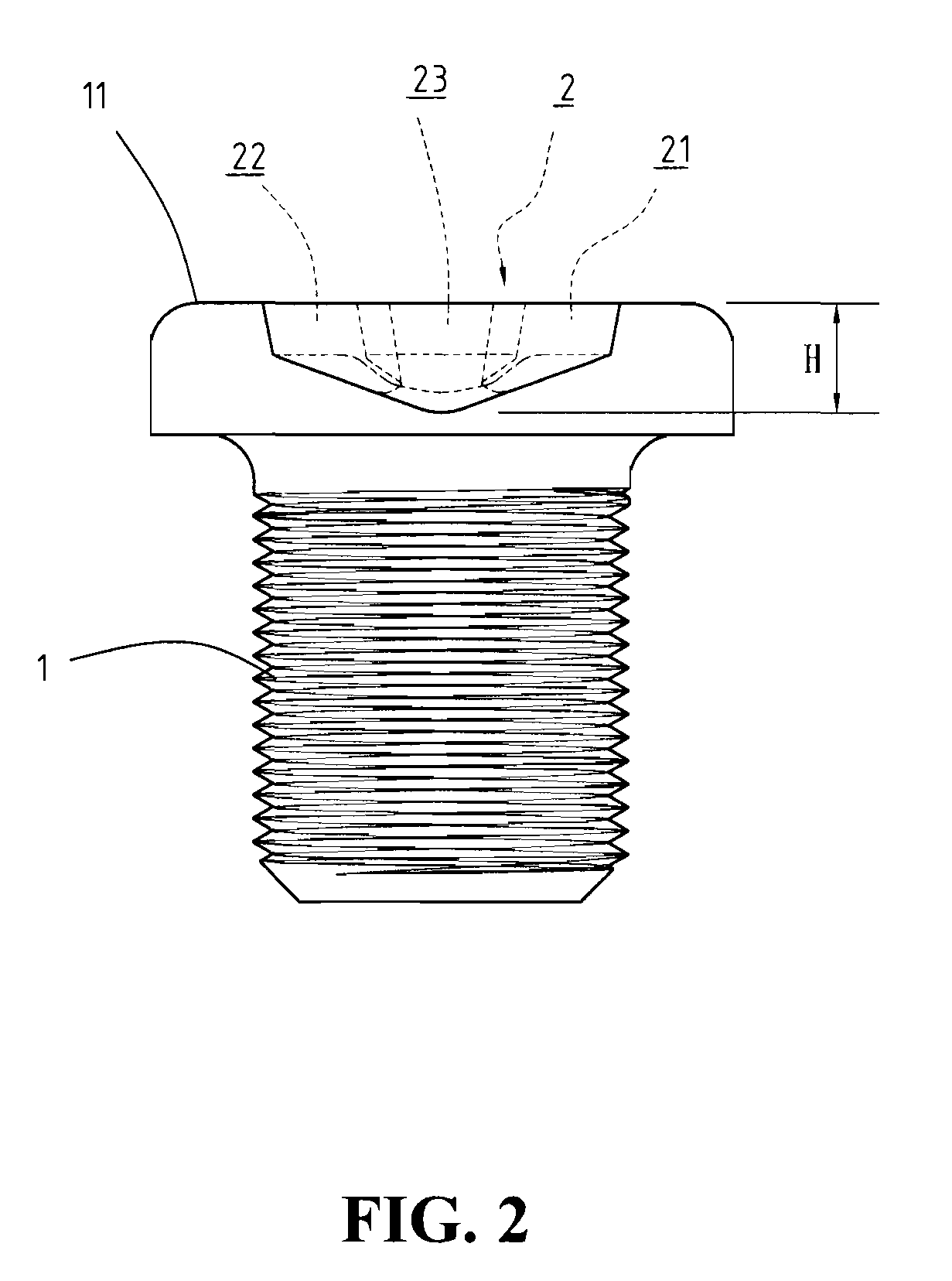 Screw head recess structure and its driving tool