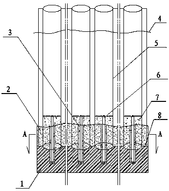 Anchoring construction method for fastener steel tube pile cofferdam