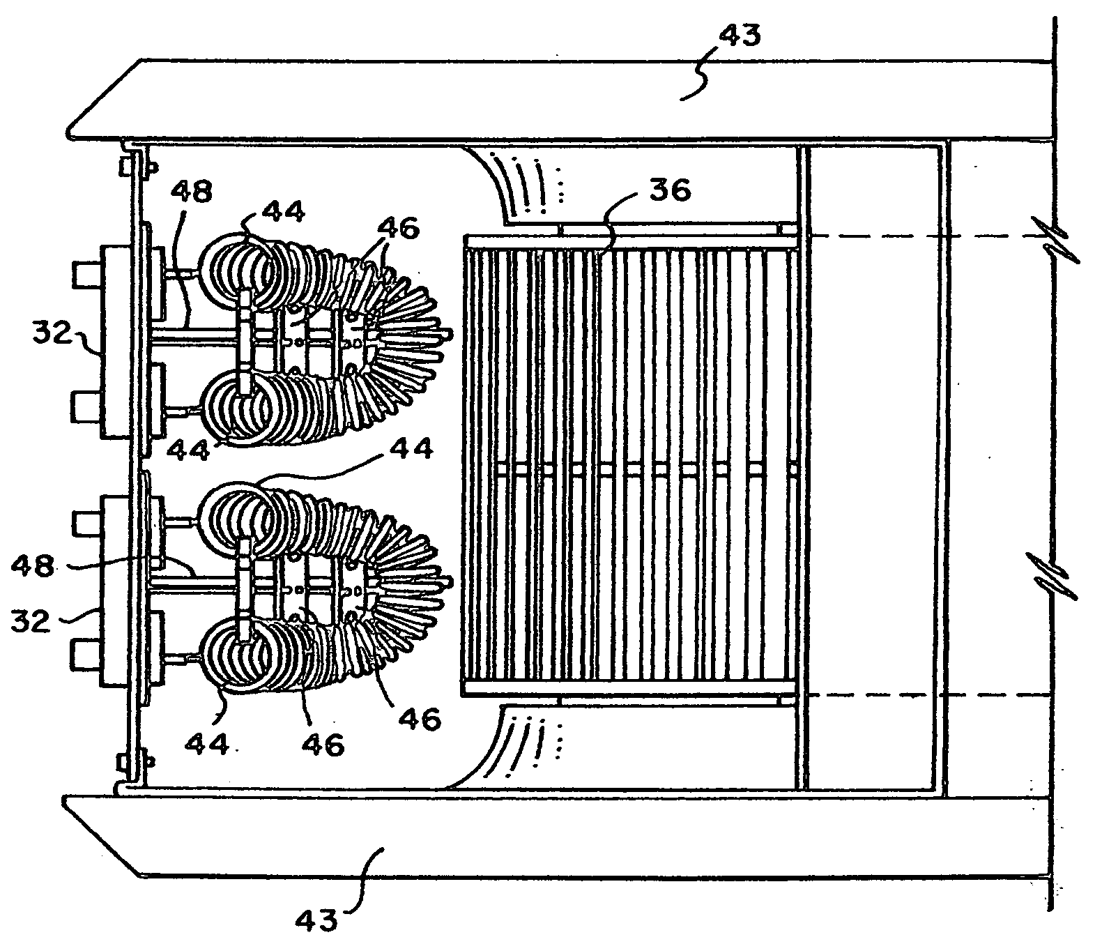 Air conditioning apparatus with blower and electric heater in common housing