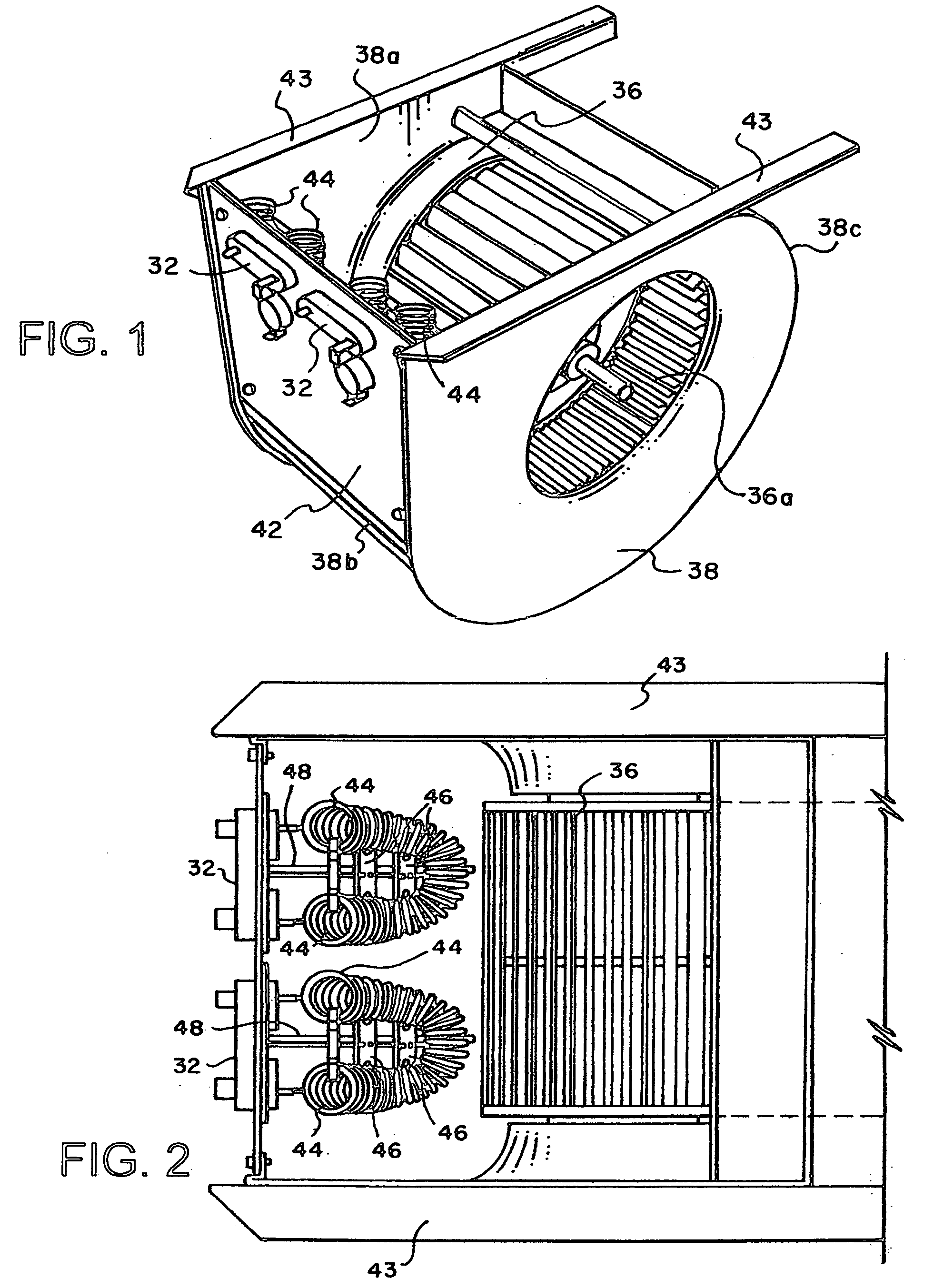 Air conditioning apparatus with blower and electric heater in common housing