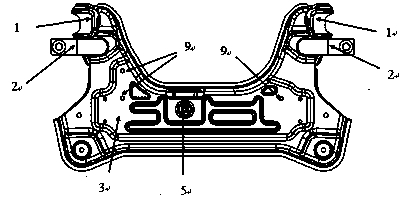 Front axle welding part structure