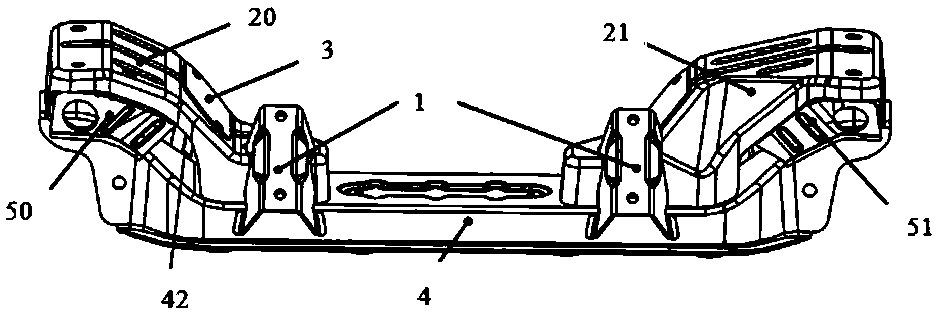 Front axle welding part structure