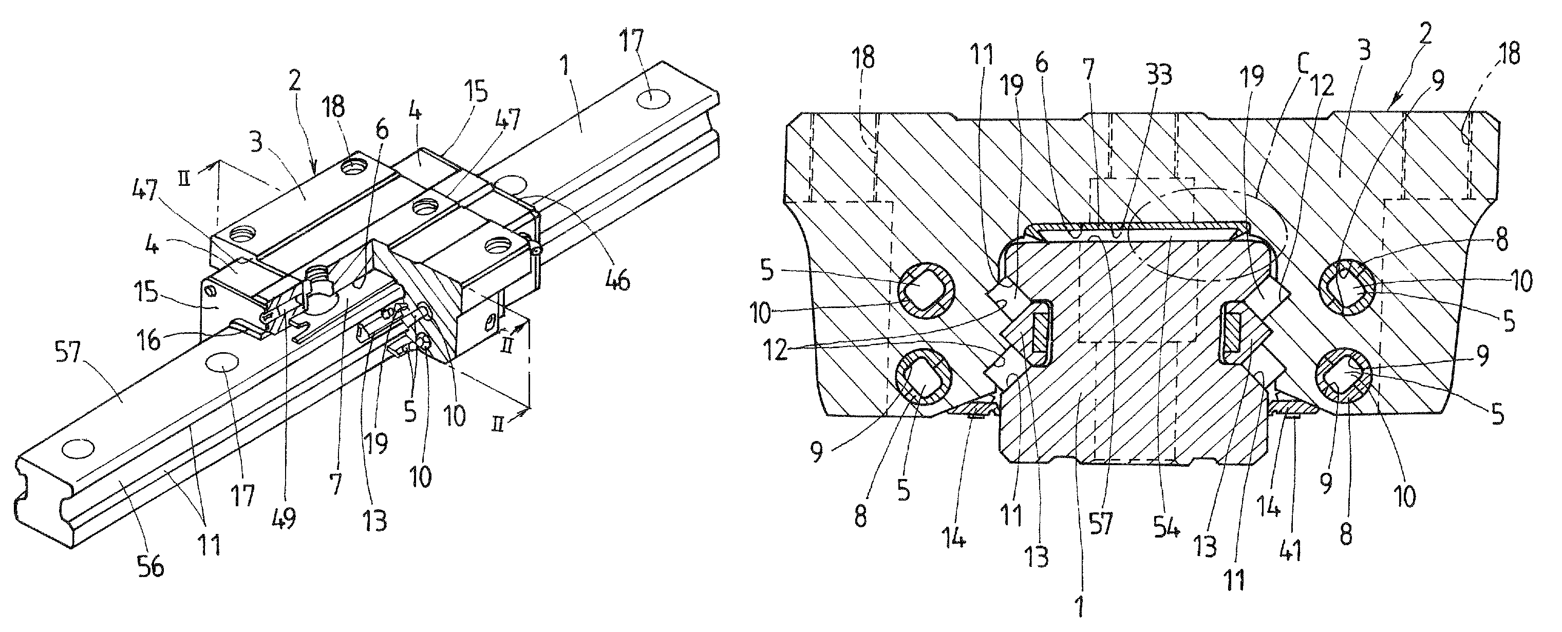 Linear motion guide unit with inside seal