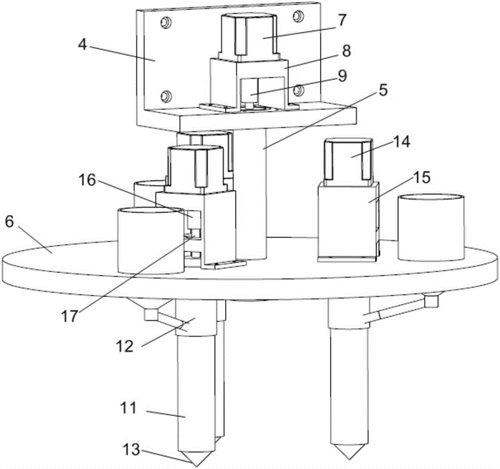 3D printing device suitable for multi-material workpieces