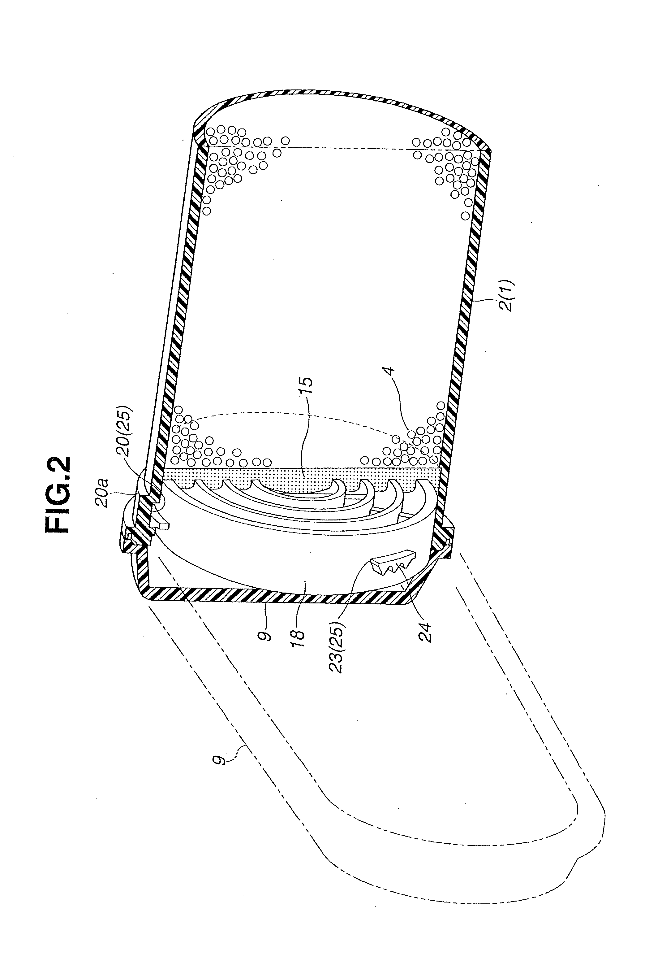 Evaporated fuel treatment device