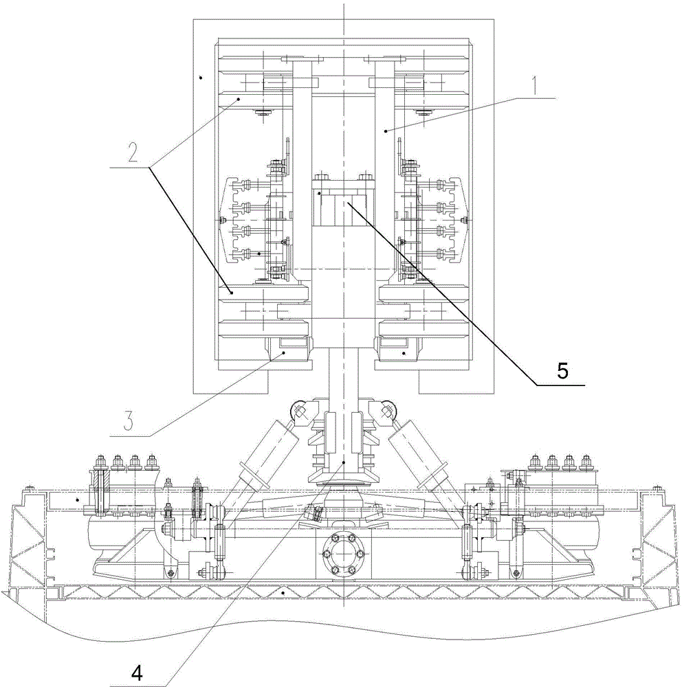 Suspension type monorail train bogie